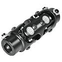 3/4-36 Spline X 3/4" DD Double Steering U Joint,Universal Joint Single Steering Column Shaft U Joint,Total Length:83mm (3-1/4"), Black