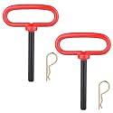 3/4 inch Red Handle Hitch Pin Trailer Towing Hitch Pin and Clip Tractor Pins ,3/4 * 6-1/2 inch