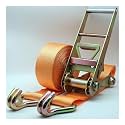 3 or 4 in Wide Heavy Duty Ratchet Tie Down Straps Set, 3-65 Feet Long Cargo Ratchet Straps with J Hooks for Truck Trailer Boat Container Kayak Moving Appliances(W7.5cm/3in,15.0m/49.2Ft)