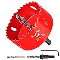 3-5/32Inch / 80mm Hole Saw for Wood, Plastic Board, Ceiling,Drywall, and Metal Sheet - HSS Bi-Metal Hole Cutter with Pilot Drill Bit
