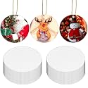 3.5" Metal Sublimation Ornament Blanks, 40pcs Double Sided Xmas Tree Decor