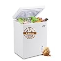 3.5 Cu.Ft Mini Chest Freezer Compact Deep Freezer with Top Open Door White