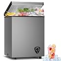 3.5 Cu.Ft Small Chest Freezer - Compact Deep Freezer Adjustable Temperature