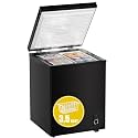 3.5 Cubic Feet Chest Freezer, Mini Deep Freezer w/Removable Basket, Black