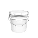 3.5 Gallon Bucket &amp; Lid | Made in The USA | Food Grade &amp; BPA Free | Heavy Duty | Multi-Purpose | Stackable Design | (White, 1)