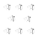 3.5mm Listen Only Earpiece&Replacement Earbuds for Walkie Talkie ,8pack