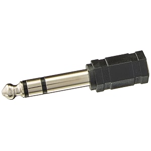 35mm stereo jack to 1434 stereo plug adapter black