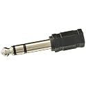 3.5mm Stereo Jack to 1/4" Stereo Plug Adapter Black
