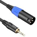 3.5mm to XLR Cable, 1/8 Inch to XLR Male to Male Audio Cord, 3.3FT