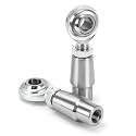 3/8"-24 Heim Joints Rod End Kit, 0.375” Chromoly Panhard Kit Right and Left Hand Thread with Jam Nuts & Tube Adapters for Steering Kit, Suspension and Traction Bars(1 Pair)