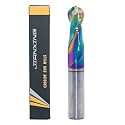 3/8" DLC Coated 2-Flute Carbide Ball Nose End Mill, 1Pc