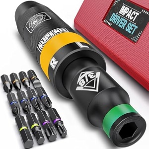3834 hand reversible impact driver set manual impact screwdriver kit for removing damaged rusted screw bolt amp fasteners 13pcs
