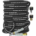 3/8" ID 4800PSI Pressure Washer Hose 100FT, Steel Wire Braided Hose Black