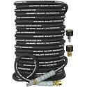 3/8" ID 4800PSI Pressure Washer Hose 200FT, Steel Wire Braided Hose Black
