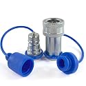 3/8" NPT Thread ISO7241-1A Hydraulic Quick Disconnect Coupler/Quick Coupling Set with Dust Caps