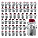 3/8" Snap-In MC Connectors, 50-Pack, 1/2" Knockout, UL Listed