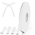 3/8" Wide x 10 Yards Velvet Ribbon, Vintage Single Face Velvet Ribbons for Gift Wrapping, Christmas Wrapping Bows, Wedding Decor, Sewing and More (White)
