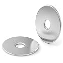 3/8" x 1-1/2'' Stainless Fender Washers, 1-1/2'' OD, 304 Stainless Steel Metal Repair Flat Washers for Screws and Bolts (30 Pack)