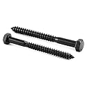 3/8" x 3-1/2" Hex Head Lag Screws Bolts 10Pcs 304 Stainless Steel 18-8, Partial Thread, Hexagon Head Wood Screws by Black Oxide by SG TZH