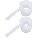 3/8 Cup (3 Oz. | 6 Tablespoon | 90 mL) Long Handle Plastic Measuring Scoop for Coffee, Protein Powder, Pet Food, Spices, Grains, Dry Goods – Food-Grade BPA-Free (Pack of 2)