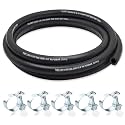 3/8 Fuel Line, Nylon Braided Fuel Line Hose 5FT, NBR Rubber Hose