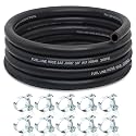 3/8 Fuel Line, Nylon Braided Fuel Line Hose 10FT, NBR Rubber Hose