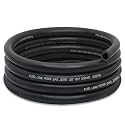 3/8 Fuel Line, Nylon Braided Fuel Line Hose 10FT, NBR Rubber Hose