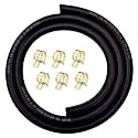 3/8 Inch 10 mm ID NBR Nylon Braided Fuel Line Set,5 Ft.＋6 Pcs 9/16 Inch ID Hose Clamps,For Motorcycle Kawasaki Kohler Briggs Stratton Small Engines,Boat Marine Outboard Gas Diesel Petrol