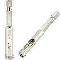 3/8 inch Diamond Hole Saw, Wet use, 3/8" Diamond Drill Bit for Porcelain Tile Glass Granite Ceramic Marble Stone, 10mm Tile Bits x 2 Pack (1/4" Hex Shank)