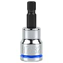 3/8 Inch Drive Hex Bit Socket, H7/32 Full Polished, Premium CR-V &amp; S2 Alloy Steel Head Made for Auto/Mechanical