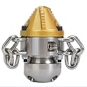3/8 NPT＞70 L/min Sewer Jetter Rotating Nozzle, with Stainless Steel Chain Alloy Cutter Head & Ceramic Nozzle 2560 PSI Efficient Crushing for Blockage Root Mud Removal