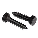 3/8" x 1-1/2" Stainless Steel Hex Lag Bolts (10 pcs) Black Oxidized in USA by Makers Bolt