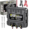 3 Bank Marine Battery Charger 30A (10A/Bank) 10X3, 12V,Waterproof,lifepo4 Boat Battery Charger Maintainer and Desulfator for AGM, Lithium,Deep-Cycle Batteries Boat Accessories