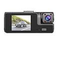3-Channel Dash Cam: 1080P HD, Night Vision, Parking Mode Covers Front, Interior, Rear(Double Recording)