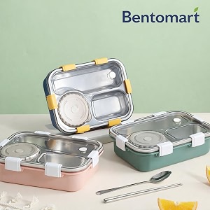 3 Compartment SUS304 Stainless Steel Lunch Box