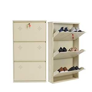 3 Door Wall Mounted Metal Shoe Rack