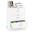3 Drawer File Cabinet with Lock, Small Filing Cabinet for Home Office