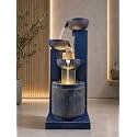 3 Feet Natural Fiber Water Fountain for Home Decor with LED Light | Indoor & Outdoor Floor Standing Waterfall Fountain | Large Decorative Water Feature for Living Room, Garden & Office