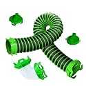 3-Foot RV Tote Tank Sewer Hose Kit, 90° Clear Elbow, 2 Bayonet Fitting Storage Caps — Compact, Leak-Resistant Connection for Portable Waste Tanks &amp; Dump Stations