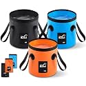 3 Gallon 3 Pack Collapsible Bucket,Multicolor