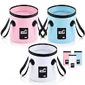3 Gallon 3 Pack Collapsible Bucket,Light Colors
