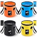 3 Gallon 4 Pack Collapsible Bucket,Multicolor