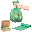 3 Gallon Compostable Food Scrap Bags by BioBag, 100 Count, BPI Certified, Meets ASTM D6400 Standards, Made in USA, Kitchen Trash Bin Liners