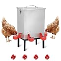 3 Gallons Chicken Waterer,Stainless Steels Automatic Chicken Waterer