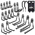 3-H Heavy Duty Garage Hooks, 20 Pack Wall Storage Organizer,Black