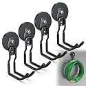 3-H Heavy Duty Magnetic Hooks,No-Drill Garage Power Tool Holder, 4 Pack
