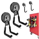 3-H Heavy Duty Magnetic Hooks, Large Magnet Hooks,2 Pack Black
