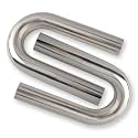 3 Inch 180 Degree DIY Custom Mandrel Exhaust Pipe Tube Pipe, T304 Stainless Steel, Universal Fit, 23.62 Inch End to End Length, 3'' OD Mandrel Bend Pipe 2PCS