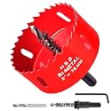 3 Inch / 76mm Hole Saw for Wood, Plastic Board, Ceiling,Drywall, and Metal Sheet - HSS Bi-Metal Hole Cutter with Pilot Drill Bit
