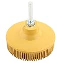 3 Inch Bristle Disc Emery Rubber Abrasive Brush Deburring Polishing Grinding Wheel Bristle Polishing Brush Fine Polishing Brush(02)